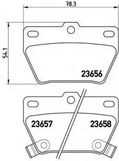 Комплект тормозных колодок, дисковый тормоз BREMBO P 83 057