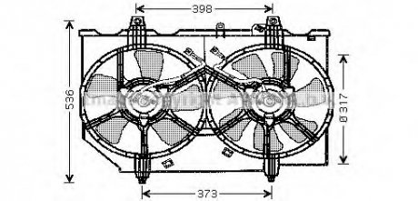 Вентилятор, охлаждение двигателя AVA QUALITY COOLING AVA COOLING DN7513