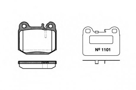 Комплект тормозных колодок, дисковый тормоз WOKING P1143.40 (фото 1)