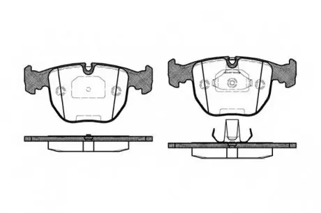 Гальмівні колодки перед. BMW 5(E39)/7(E38) 96-04 (Teves) WOKING P4963.00