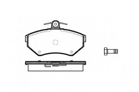 Комплект тормозных колодок, дисковый тормоз WOKING P7313.10