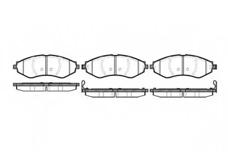 Комплект тормозных колодок, дисковый тормоз WOKING P7453.22