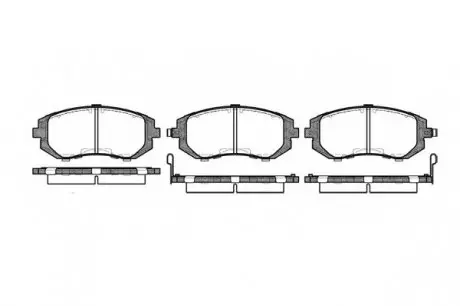 Гальмівні колодки перед. Subaru Impreza 02-/Forester 02- (akebono) WOKING P8513.02