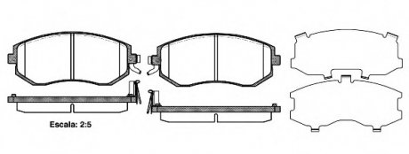 Комплект тормозных колодок, дисковый тормоз WOKING P8513.04