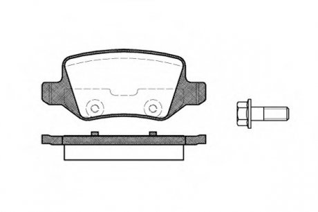 Комплект тормозных колодок, дисковый тормоз WOKING P9183.00