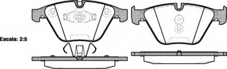 Комплект тормозных колодок, дисковый тормоз WOKING P9573.10 (фото 1)