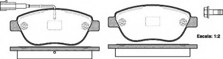 Комплект тормозных колодок, дисковый тормоз WOKING P9593.11