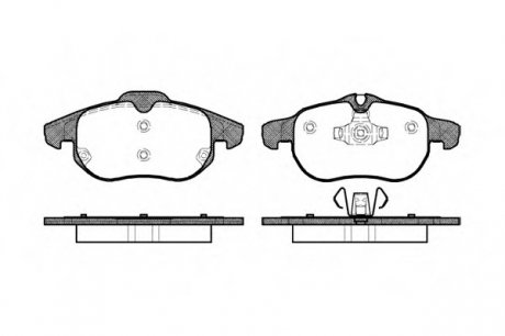 Комплект тормозных колодок, дисковый тормоз WOKING P9883.00 (фото 1)
