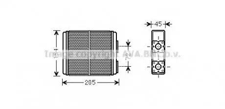 Теплообменник, отопление салона AVA QUALITY COOLING AVA COOLING OL6403