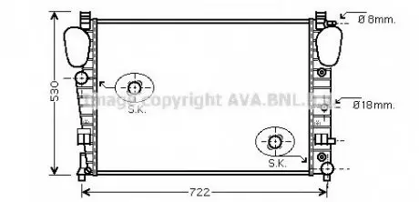Радиатор, охлаждение двигателя AVA QUALITY COOLING AVA COOLING MSA2309