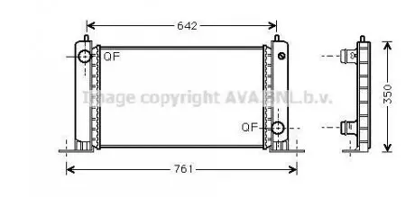 Радиатор, охлаждение двигателя AVA QUALITY COOLING AVA COOLING FTA2243