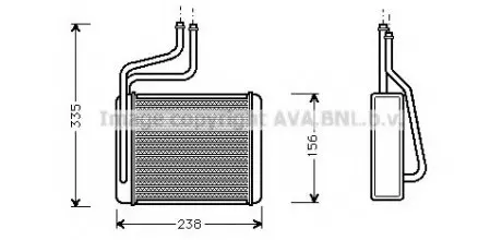 Теплообменник, отопление салона AVA QUALITY COOLING AVA COOLING FD6286