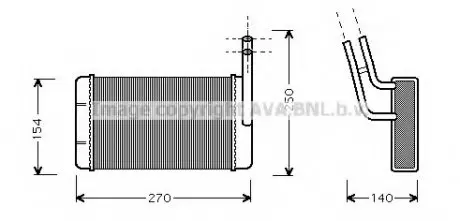 Теплообменник, отопление салона AVA QUALITY COOLING AVA COOLING FD6132
