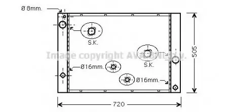 Радиатор, охлаждение двигателя AVA QUALITY COOLING AVA COOLING BWA2338