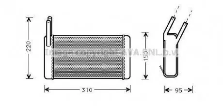 Теплообмінник, опалення салону AVA QUALITY COOLING AVA COOLING AU6131