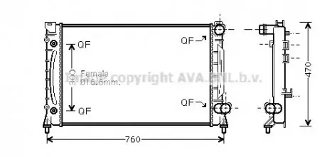 Радиатор, охлаждение двигателя AVA QUALITY COOLING AVA COOLING AIA2158 (фото 1)