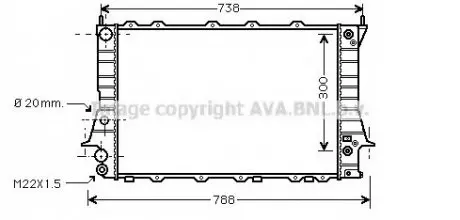 Радиатор, охлаждение двигателя AVA QUALITY COOLING AVA COOLING AIA2078 (фото 1)