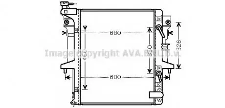 Радиатор, охлаждение двигателя AVA QUALITY COOLING AVA COOLING MT2204