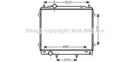 Радиатор, охлаждение двигателя AVA QUALITY COOLING AVA COOLING HY2162