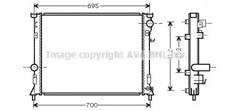 Радиатор, охлаждение двигателя AVA QUALITY COOLING AVA COOLING CR2097