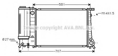 Радиатор, охлаждение двигателя AVA QUALITY COOLING AVA COOLING BW2090 (фото 1)