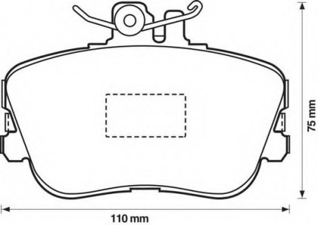 Комплект тормозных колодок, дисковый тормоз Jurid 571828J (фото 1)