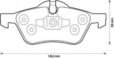 Гальмівні колодки передні MINI Cooper, S, One, D Jurid 571992J (фото 1)