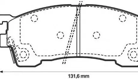 Гальмівні колодки передні FORD PROBE/ MAZDA 626, MX-6 Jurid 572325J