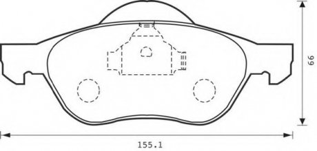Комплект тормозных колодок, дисковый тормоз Jurid 573016J (фото 1)