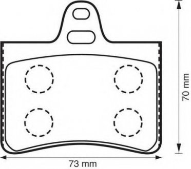 Комплект тормозных колодок, дисковый тормоз Jurid 573028J (фото 1)