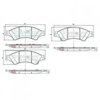 Колодки торм. ford ranger 11- передн. NIPPARTS N3603075
