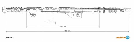 Тросик стояночного тормоза ADRIAUTO 28.0216.1
