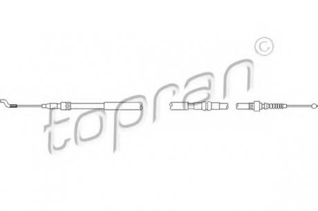Трос, стояночная тормозная система TOPRAN / HANS PRIES 109 703 (фото 1)