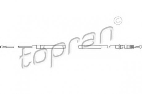 Трос, стояночная тормозная система TOPRAN TOPRAN / HANS PRIES 111 210