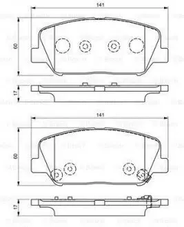 Комплект гальмівних колодок BOSCH 0 986 495 337 (фото 1)