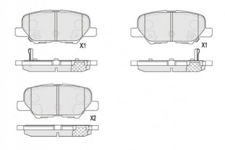 Комплект тормозных колодок PARTS KAVO KBP-5551 (фото 1)