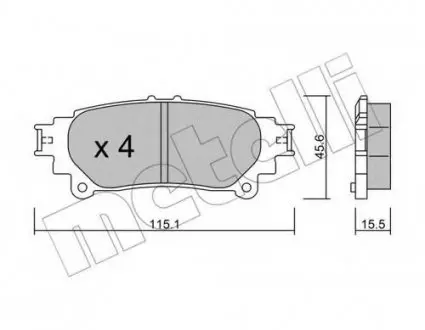 Комплект тормозных колодок Metelli 22-0939-0