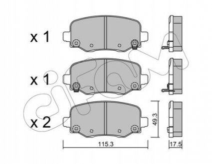 Комплект тормозных колодок CIFAM 822-1002-1