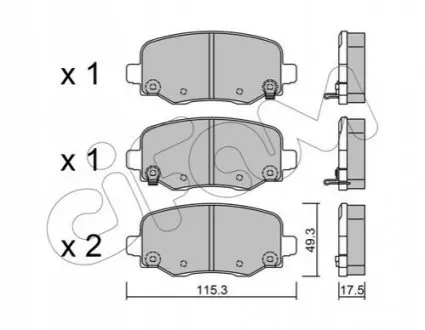 Комплект тормозных колодок CIFAM 822-1002-1