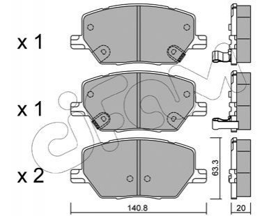 Комплект тормозных колодок CIFAM 822-1001-0