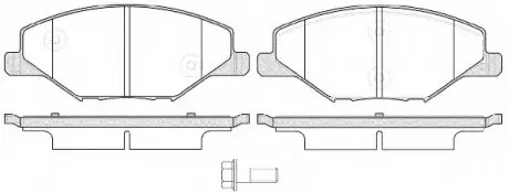 Гальмівні колодки перед. Skoda Fabia II-III 11- /VW Polo 10- (TRW) WOKING P14533.00