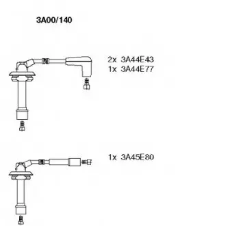 Комплект дротів запалювання BREMI 3A00/140