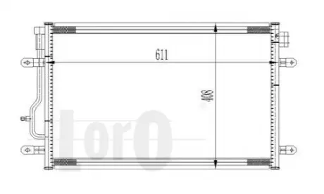 Радіатор кондиціонера A4/A6 Allroad 1.6-4.2 00-09 Loro 003-016-0012