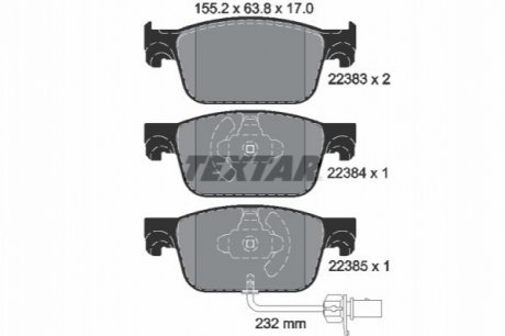 Комплект тормозных колодок TEXTAR 2238301