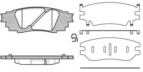 Комплект тормозных колодок REMSA 1636.10 (фото 1)