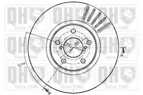 Гальмівний диск QUINTON HAZELL BDC4413