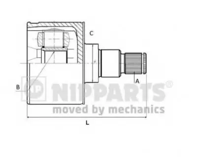 Шарнирный комплект NIPPARTS N2830300