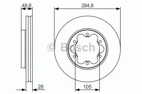 Тормозной диск BOSCH 0 986 479 R27