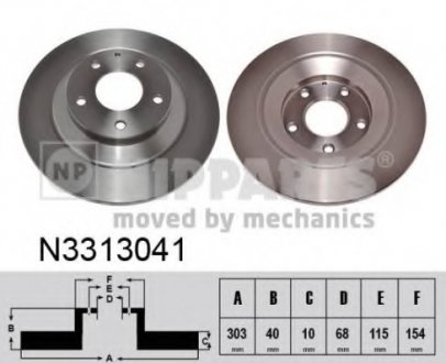 Гальмівний диск NIPPARTS N3313041 (фото 1)