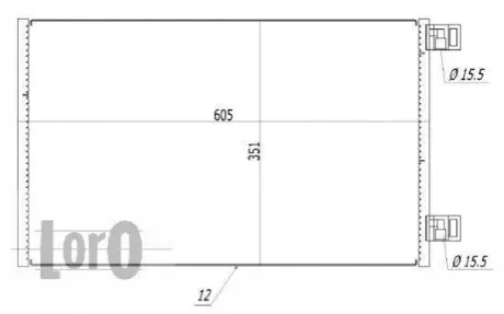Фото 1 - радіатор кондиціонера Kangoo 1.5dCi/1.6ii 08- Loro 042-016-0030 Радіатор кондиціонера Kangoo 1.5dCi/1.6ii 08- Loro 042-016-0030 (фото 1)